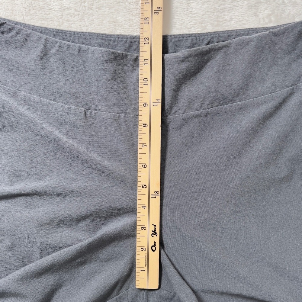 Eileen Fisher Straight Leg Pull On Pants Women XL Gray Crepe High Rise Stretch - Picture 7 of 9